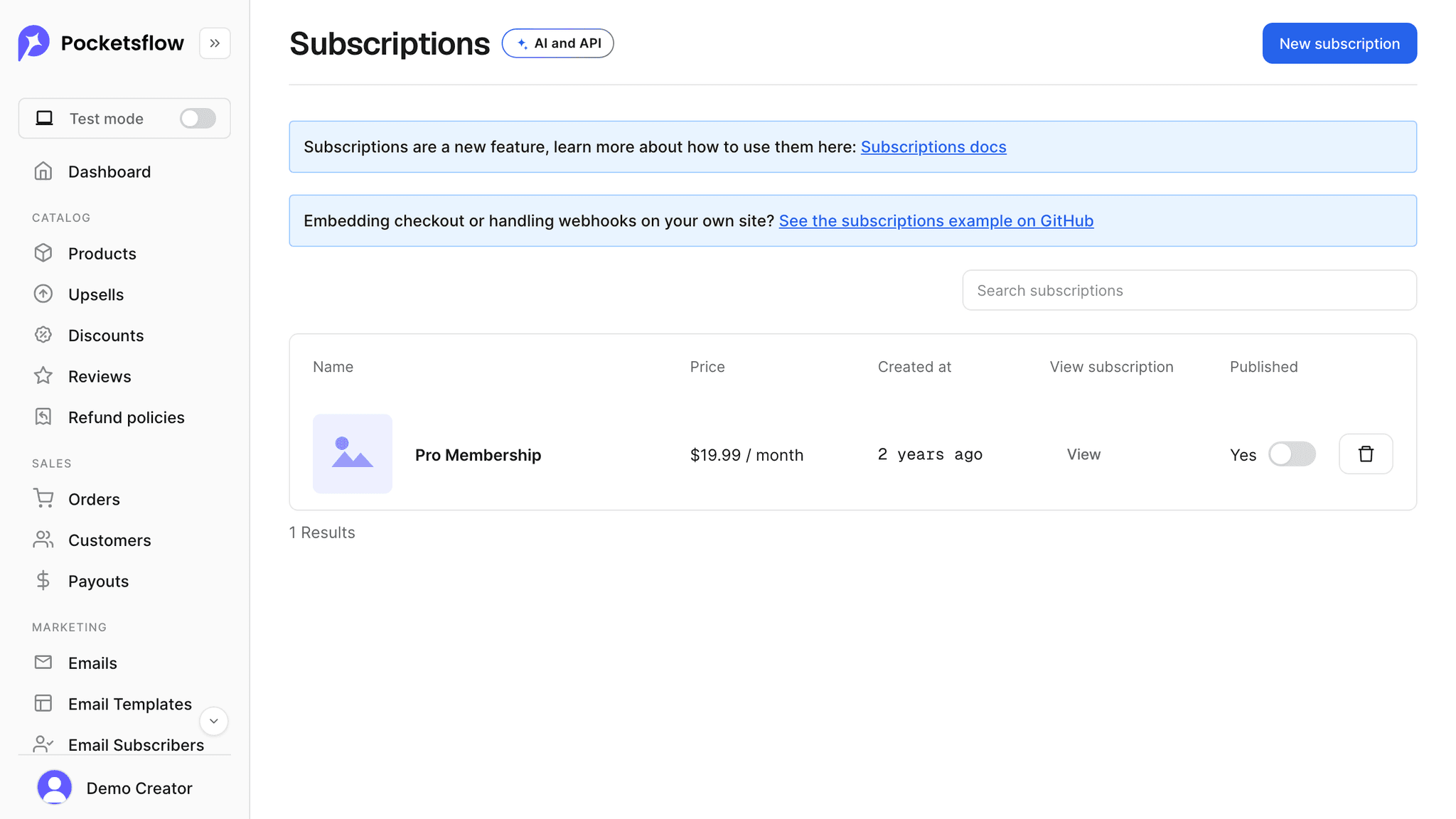 Every subscription event now reaches your webhooks: screenshot 2 of 2