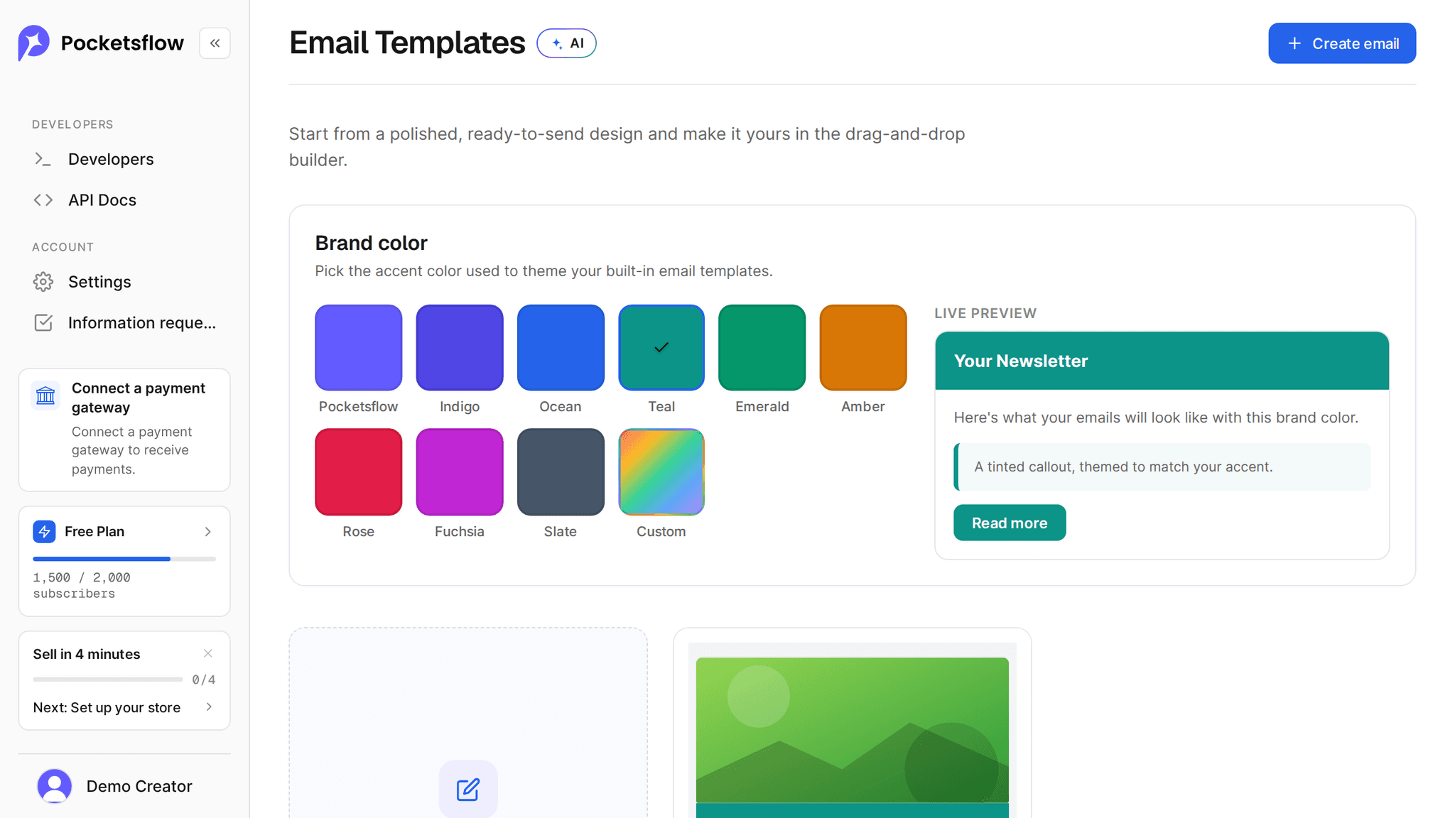 A big update — email marketing, subscriptions & more: screenshot 2 of 6